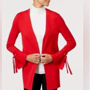 INC International Concepts Red Cardigan Sweater NWOT